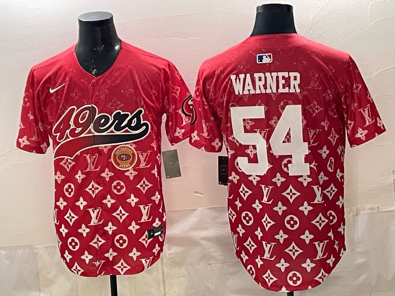 Men 2026 San Francisco 49ers #54 Warner Red Nike Limited NFL Jersey style 0016